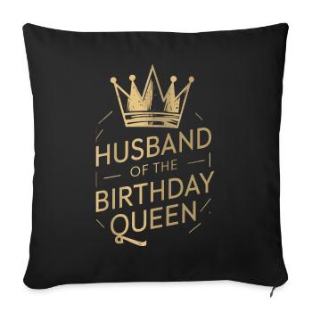Husband, Spouse, Family, Wedding - Sofa pillowcase 17,3'' x 17,3'' (45 x 45 cm) - black - Front