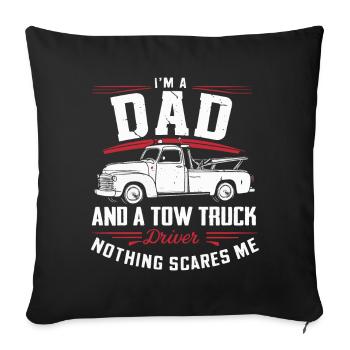 Tow Truck Tow Truck - Sofa pillowcase 17,3'' x 17,3'' (45 x 45 cm) - black - Front