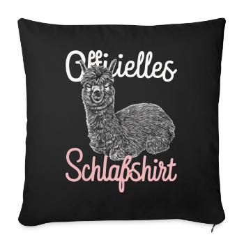 Alpaca Llama Alpacas Animal - Sofa pillowcase 17,3'' x 17,3'' (45 x 45 cm) - black - Front