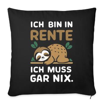 Pension de retraite Pension de retraite Pension de retraite - Housse de coussin décorative 45 x 45 cm - noir - Devant