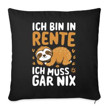 Pension de retraite Pension de retraite Pension de retraite - Housse de coussin décorative 45 x 45 cm - noir - Devant