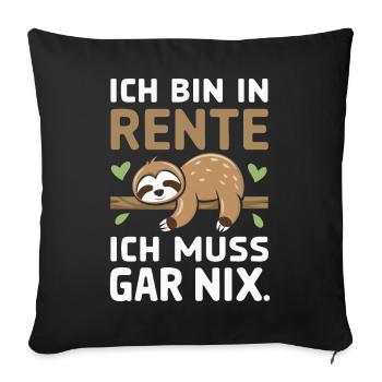 Pension de retraite Pension de retraite Pension de retraite - Housse de coussin décorative 45 x 45 cm - noir - Devant