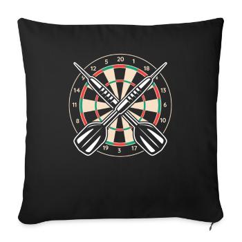 Dart Darts Dart Player Dart Sport - Sofa pillowcase 17,3'' x 17,3'' (45 x 45 cm) - black - Front