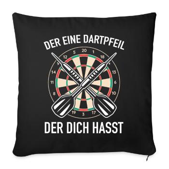 Dart Darts Dart Player Dart Sport - Sofa pillowcase 17,3'' x 17,3'' (45 x 45 cm) - black - Front