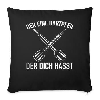 Darts Darts Darts Players Darts - Sofa pillowcase 17,3'' x 17,3'' (45 x 45 cm) - black - Front