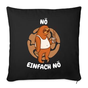 Sloth Sloths Animal Sleeping Lazy - Sofa pillowcase 17,3'' x 17,3'' (45 x 45 cm) - black - Front