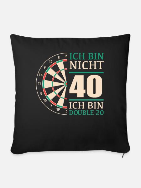 Geburtstagsgeschenk 40 Jahre Geburtstagskind - Sofakissenbezug 45 x 45 cm - Schwarz