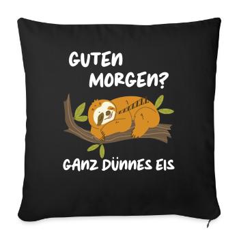 Sloth Sloths Animal Sleeping Lazy - Sofa pillowcase 17,3'' x 17,3'' (45 x 45 cm) - black - Front