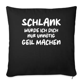 Sarcasme Ironie Drôle Paroles sarcastiques - Housse de coussin décorative 45 x 45 cm - noir - Devant
