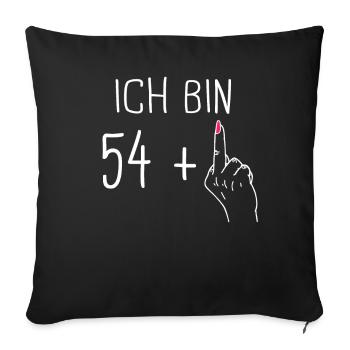 Cadeau d’anniversaire 55 ans Anniversaire Enfant - Housse de coussin décorative 45 x 45 cm - noir - Devant
