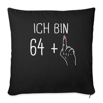 Birthday present 65 years birthday boy or girl - Sofa pillowcase 17,3'' x 17,3'' (45 x 45 cm) - black - Front