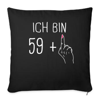 Birthday gift 60 years birthday boy - Sofa pillowcase 17,3'' x 17,3'' (45 x 45 cm) - black - Front