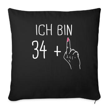 Birthday gift 35 years birthday boy - Sofa pillowcase 17,3'' x 17,3'' (45 x 45 cm) - black - Front