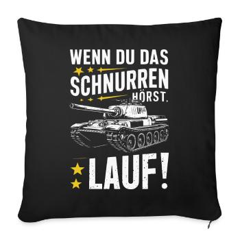 Tanks Main Battle Tanks Tank Tanks Tank Drivers - Sofa pillowcase 17,3'' x 17,3'' (45 x 45 cm) - black - Front