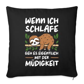 Sloth, Sloths, Animal, Sleeping, Lazy - Sofa pillowcase 17,3'' x 17,3'' (45 x 45 cm) - black - Front