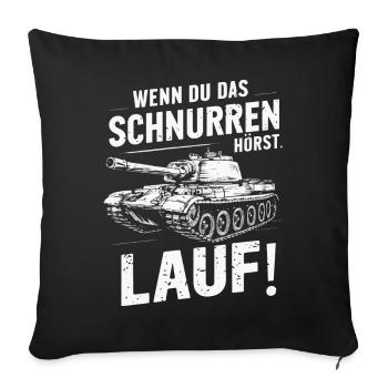 Tanks Main Battle Tanks Tank Tanks Tank Drivers - Sofa pillowcase 17,3'' x 17,3'' (45 x 45 cm) - black - Front
