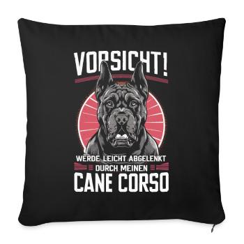 Chiens Cane Corso Italiano Chien - Housse de coussin décorative 45 x 45 cm - noir - Devant