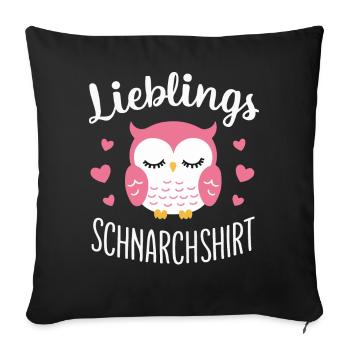 Night Owl, Owl, Owl, Bird - Sofa pillowcase 17,3'' x 17,3'' (45 x 45 cm) - black - Front