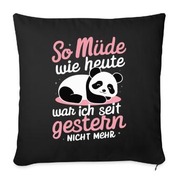 Panda Panda Bear Pandas - Sofa pillowcase 17,3'' x 17,3'' (45 x 45 cm) - black - Front