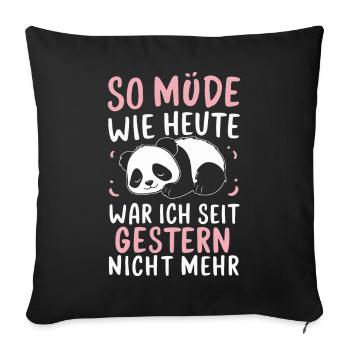 Panda Panda Bear Pandas - Sofa pillowcase 17,3'' x 17,3'' (45 x 45 cm) - black - Front