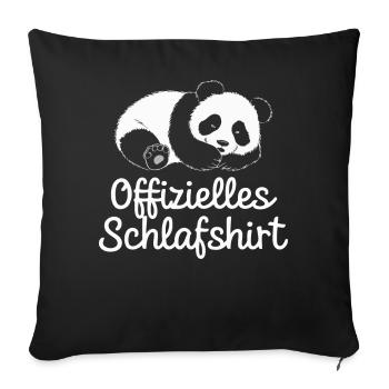 Panda Panda Bear Pandas - Sofa pillowcase 17,3'' x 17,3'' (45 x 45 cm) - black - Front
