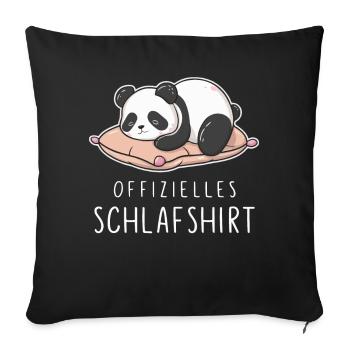 Panda Panda Bear Pandas - Sofa pillowcase 17,3'' x 17,3'' (45 x 45 cm) - black - Front