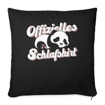 Panda Panda Bear Pandas - Sofa pillowcase 17,3'' x 17,3'' (45 x 45 cm) - black - Front