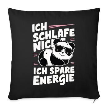 Panda Panda Bear Pandas - Sofa pillowcase 17,3'' x 17,3'' (45 x 45 cm) - black - Front