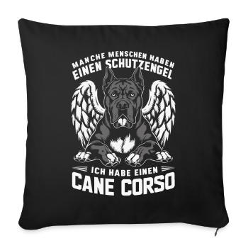 Chiens Cane Corso Italiano Chien - Housse de coussin décorative 45 x 45 cm - noir - Devant
