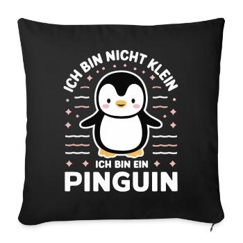 Penguin, Little Penguins, Emperor Penguin - Sofa pillowcase 17,3'' x 17,3'' (45 x 45 cm) - black - Front