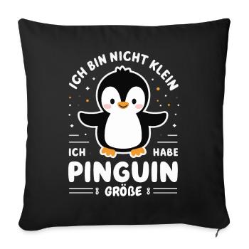 Penguin Little Penguins Emperor Penguin - Sofa pillowcase 17,3'' x 17,3'' (45 x 45 cm) - black - Front
