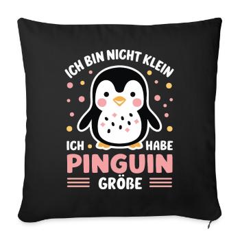 Penguin Little Penguins Emperor Penguin - Sofa pillowcase 17,3'' x 17,3'' (45 x 45 cm) - black - Front