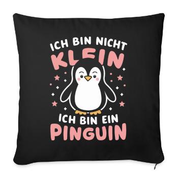 Penguin Little Penguins Emperor Penguin - Sofa pillowcase 17,3'' x 17,3'' (45 x 45 cm) - black - Front