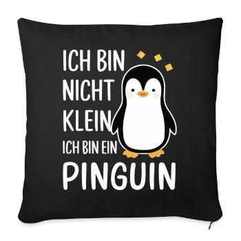 Penguin, Little Penguins, Emperor Penguin - Sofa pillowcase 17,3'' x 17,3'' (45 x 45 cm) - black - Front