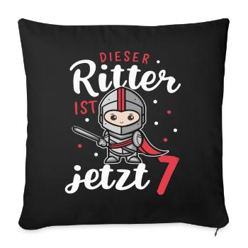 Birthday Gift 7 Years Birthday Boy - Sofa pillowcase 17,3'' x 17,3'' (45 x 45 cm) - black - Front
