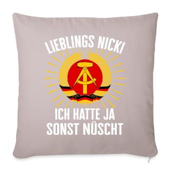 East Germany East East East GDR Home Eastern Bloc - Sofa pillowcase 17,3'' x 17,3'' (45 x 45 cm) - light taupe - Front
