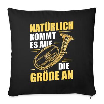 Cor Ténor Cor Ténor Cor Instrument - Housse de coussin décorative 45 x 45 cm - noir - Devant