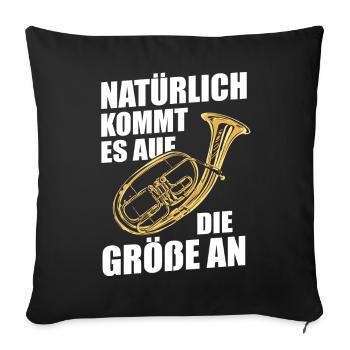 Cor Ténor Cor Ténor Cor Instrument - Housse de coussin décorative 45 x 45 cm - noir - Devant