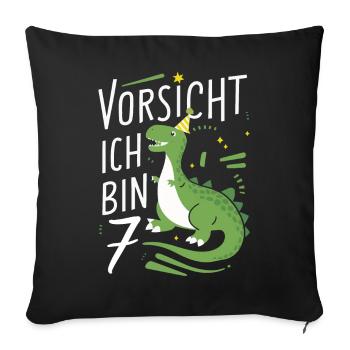 Birthday Gift 7 Years Birthday Boy - Sofa pillowcase 17,3'' x 17,3'' (45 x 45 cm) - black - Front