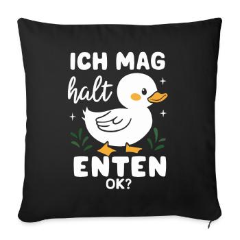 Mallard, Duck, Duck, Dark Duck, Bird - Sofa pillowcase 17,3'' x 17,3'' (45 x 45 cm) - black - Front