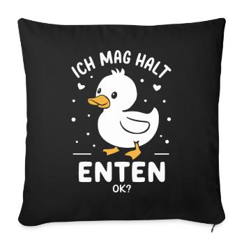 Mallard, Duck, Duck, Dark Duck, Bird - Sofa pillowcase 17,3'' x 17,3'' (45 x 45 cm) - black - Front