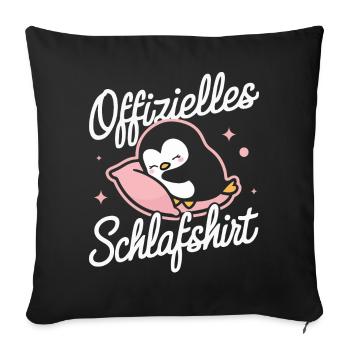 Penguin, Little Penguins, Emperor Penguin - Sofa pillowcase 17,3'' x 17,3'' (45 x 45 cm) - black - Front