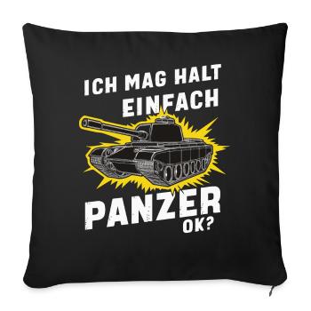 Tanks Main Battle Tanks Tank Tanks Tank Drivers - Sofa pillowcase 17,3'' x 17,3'' (45 x 45 cm) - black - Front