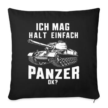 Tanks Main Battle Tanks Tank Tanks Tank Drivers - Sofa pillowcase 17,3'' x 17,3'' (45 x 45 cm) - black - Front