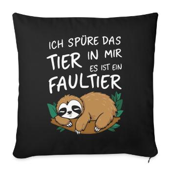 Sloth, Sloths, Animal, Sleeping, Lazy - Sofa pillowcase 17,3'' x 17,3'' (45 x 45 cm) - black - Front