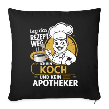 Cook Chef - Sofa pillowcase 17,3'' x 17,3'' (45 x 45 cm) - black - Front