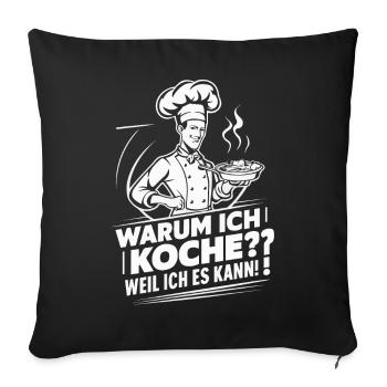 Cook Chef - Sofa pillowcase 17,3'' x 17,3'' (45 x 45 cm) - black - Front