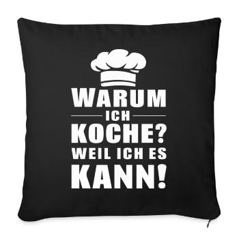 Chef cuisinier - Housse de coussin décorative 45 x 45 cm - noir - Devant