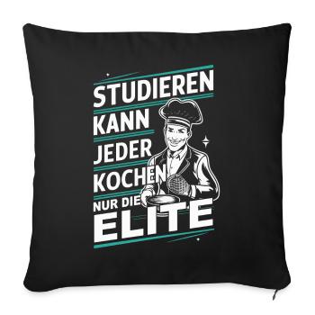 Cook Chef - Sofa pillowcase 17,3'' x 17,3'' (45 x 45 cm) - black - Front