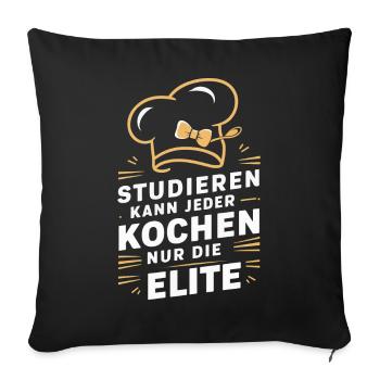 Cook Chef - Sofa pillowcase 17,3'' x 17,3'' (45 x 45 cm) - black - Front
